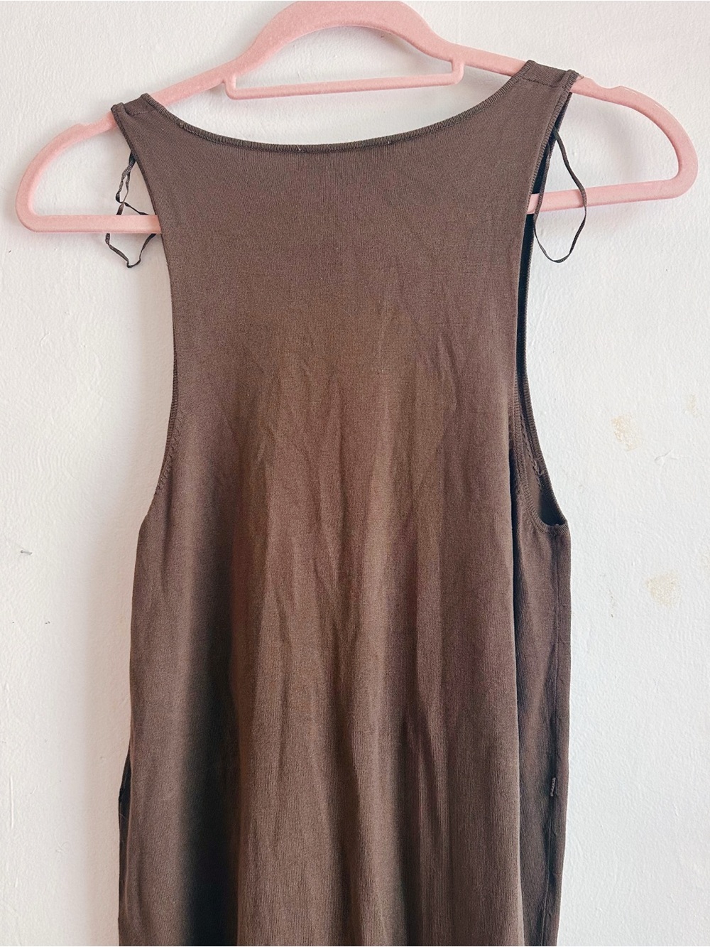 Zara knit midi button down dress Olive brown color NEW NWOT US medium minimalist - Picture 10 of 10